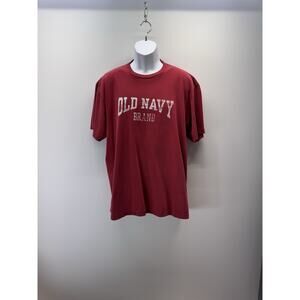 OLD NAVY BRAND RED T-SHIRT White Lettering Men’s Size X-Large